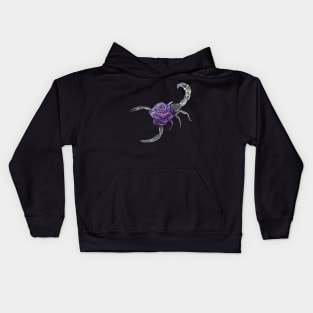 scorpion with a flower head Kids Hoodie